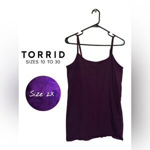 💜 Torrid Super Soft Foxy Cami • Rich Royal Purple • Size 2X • Closet Staple 💜